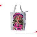 Cotton Canvas Supermarket Custom Reusable Shopping Bags With Heat Transfer Printing